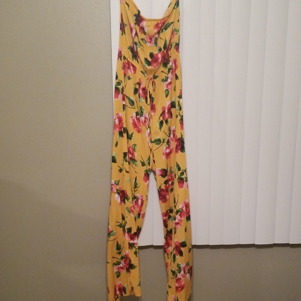 Flower print jumpsuit